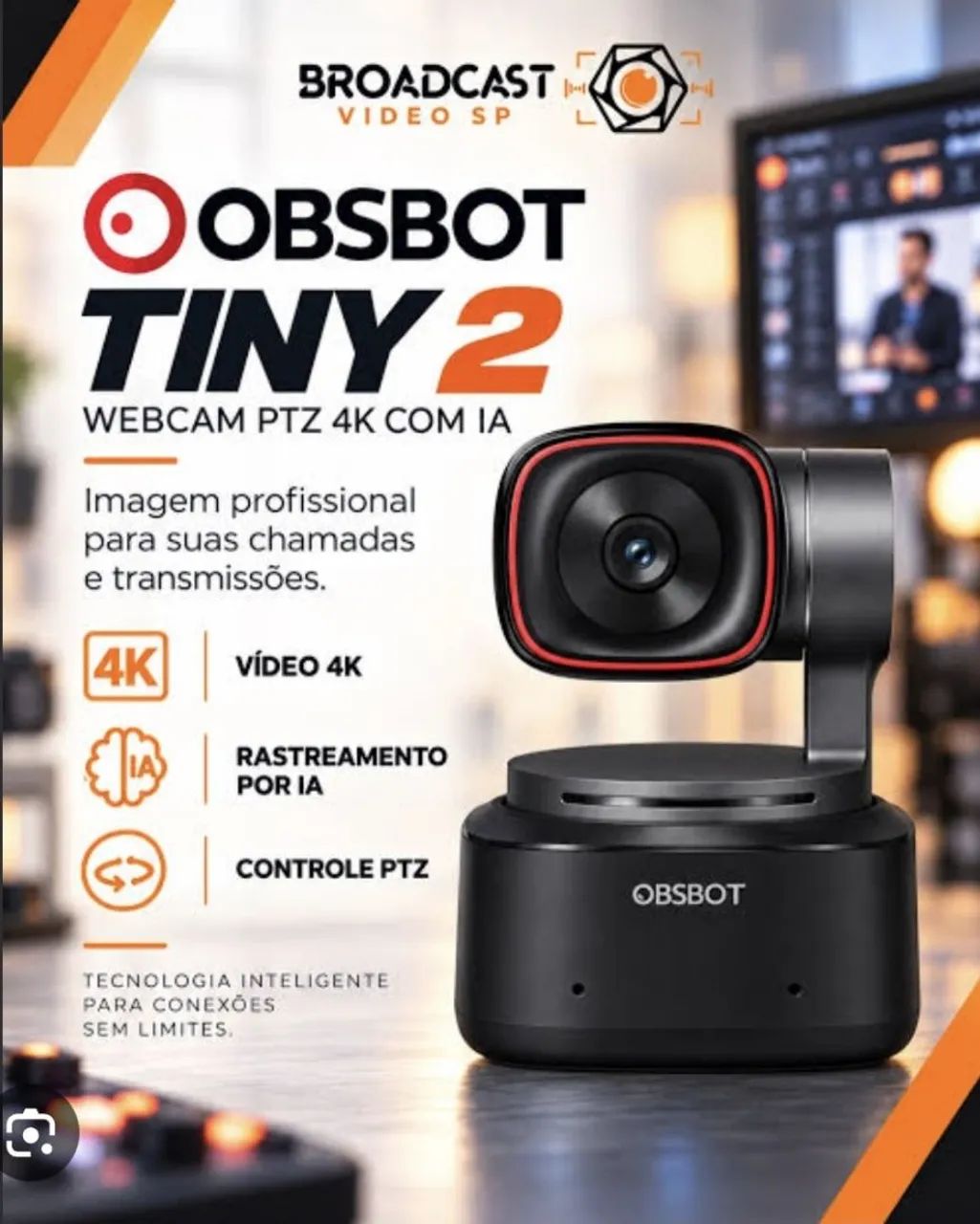 Webcam Obsbot Tiny 2 Semi Nova + CASE - Foto 3