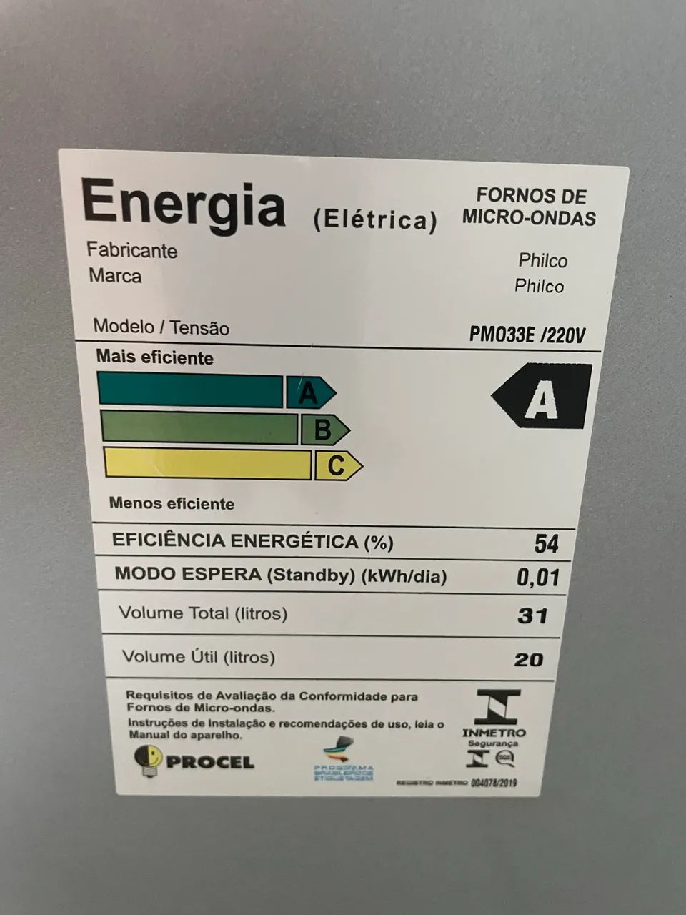 microondas philco espelhado PMO33E 220v - Foto 3
