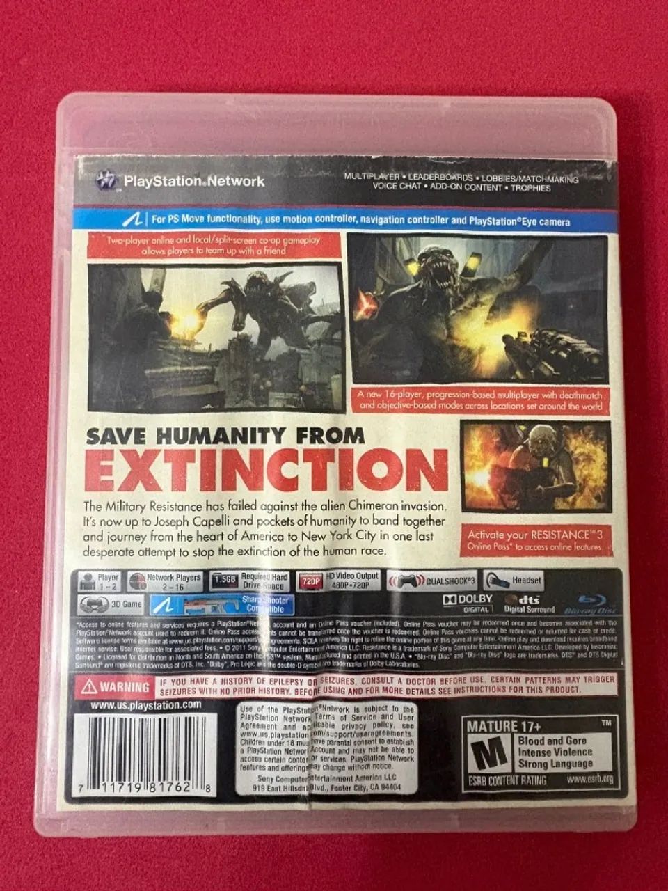 Jogo Resistance 3 PS3 Mídia Física Original Impecável Usado