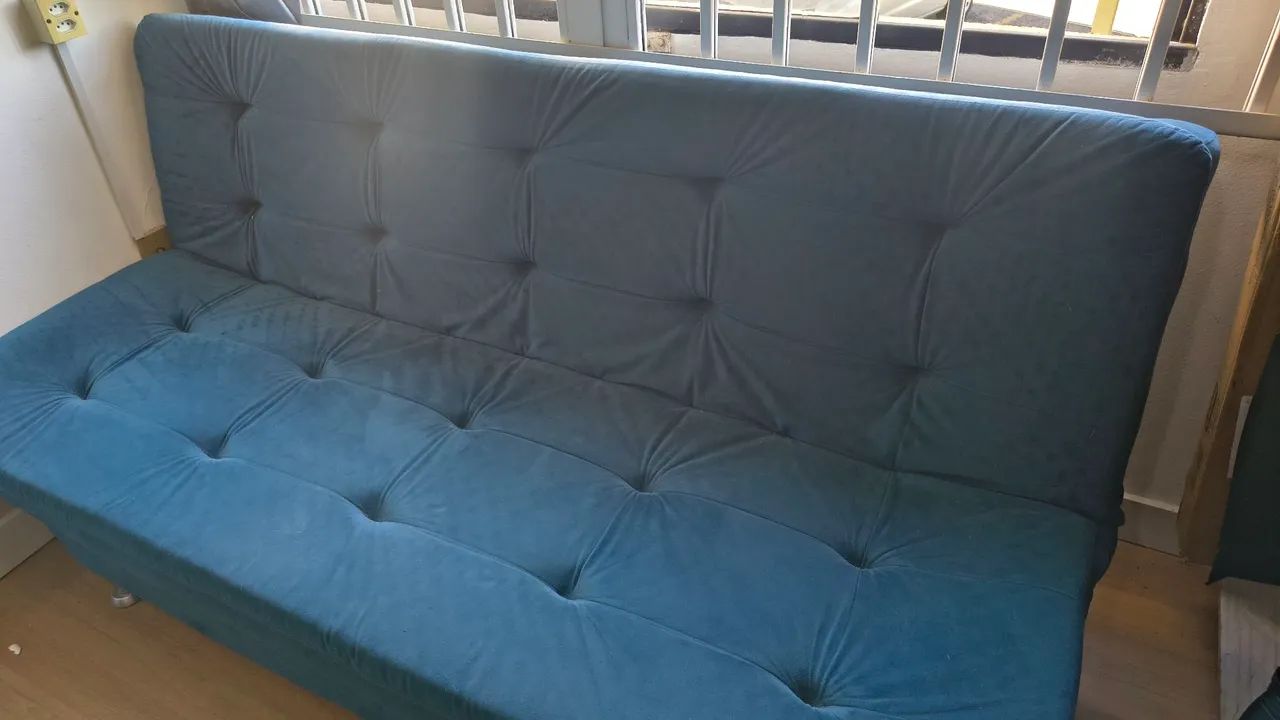Sofá-Cama Azul Escuro