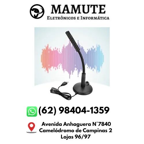 Microfone Usb Pc Notebook Com Suporte Mesa Omnidirecional