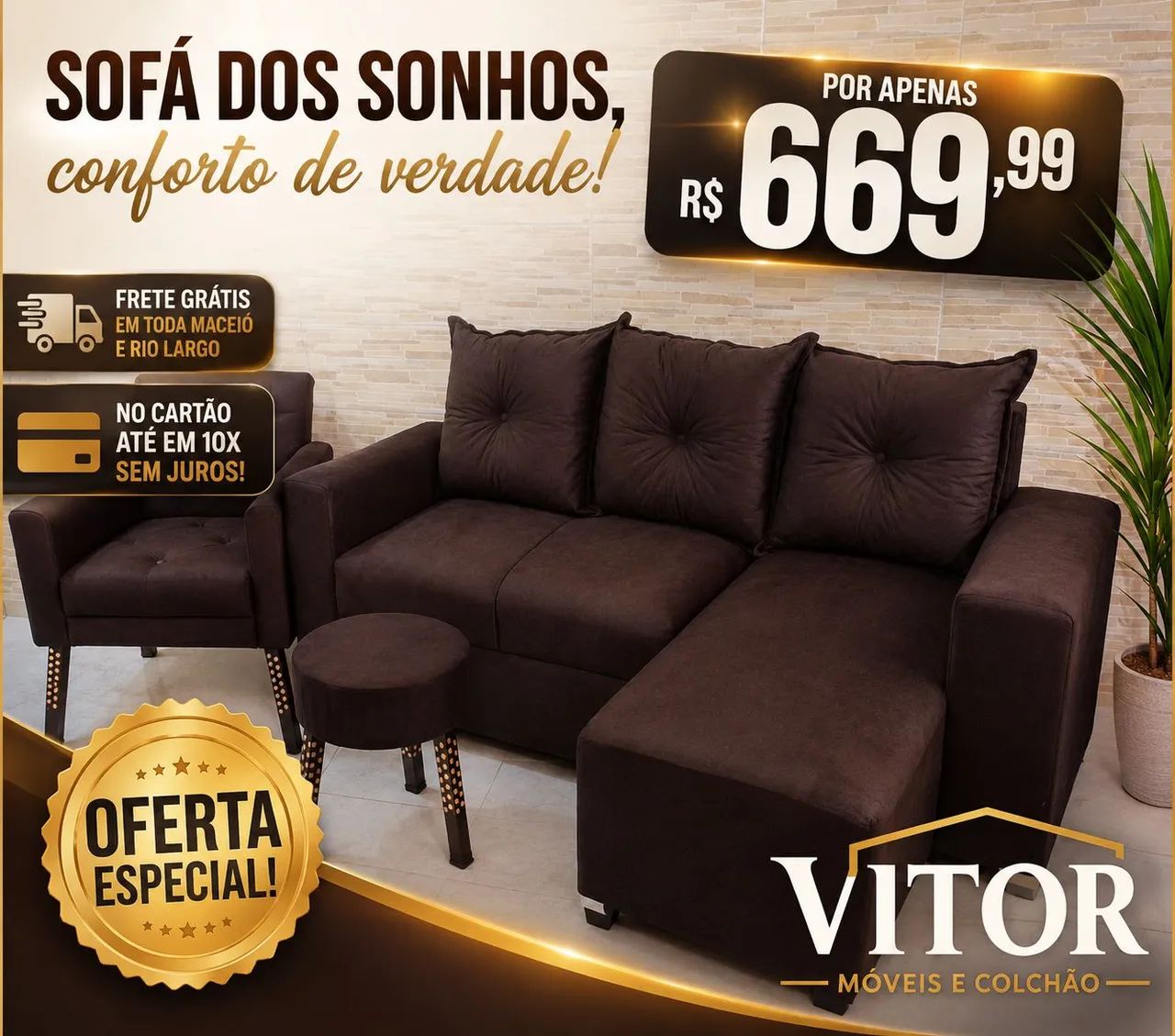 SUPER PROMOÇÃO DE SOFÁ 