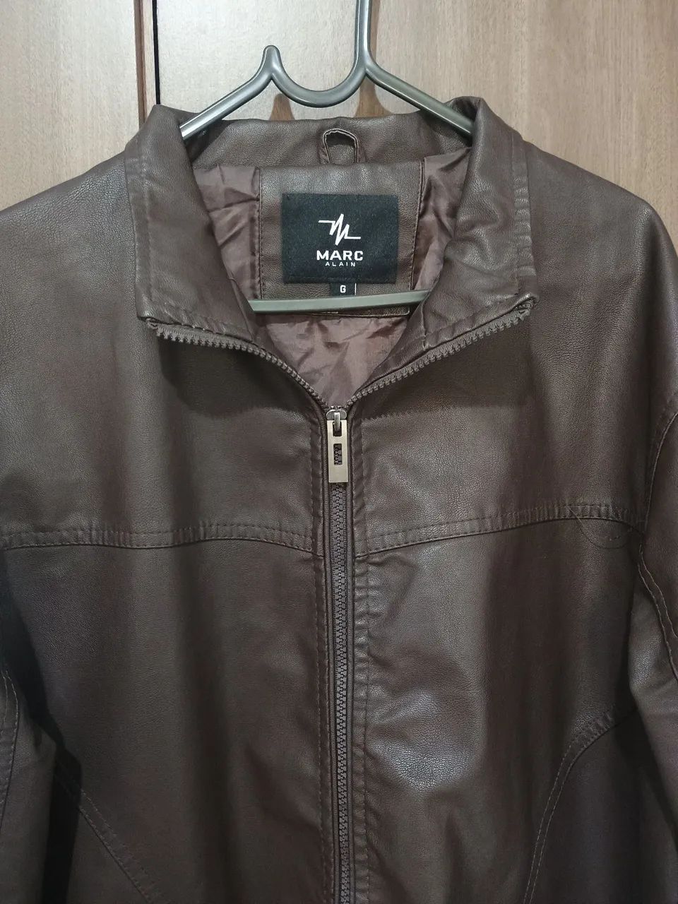 Jaqueta de couro PU Masculina GG