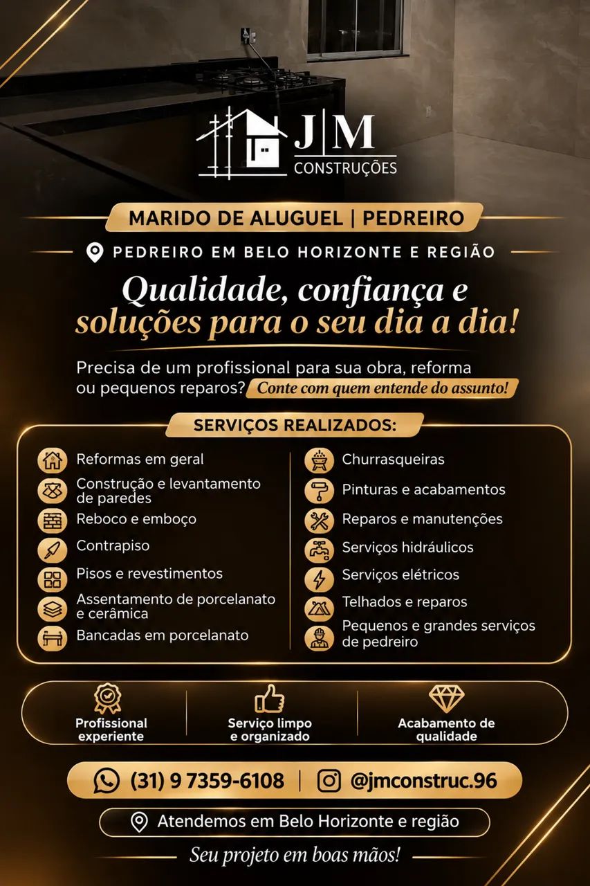 ? MARIDO DE ALUGUEL | PEDREIRO EM BH E REGIÃO 