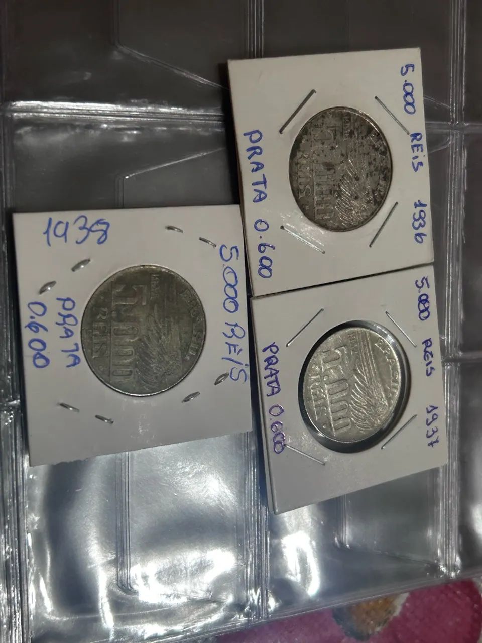 Set moeda em prata Santos dumont 1936,1937 e 1938 - Foto 2
