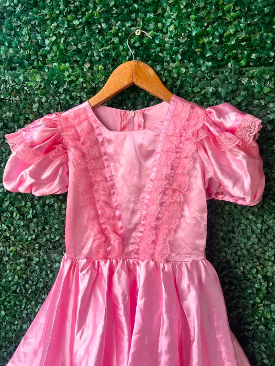 Vestido junino infantil em cetim - Foto 4