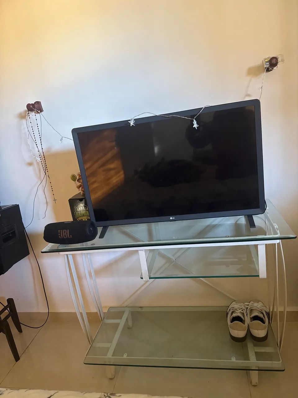 Escrivaninha quarto base de vidro