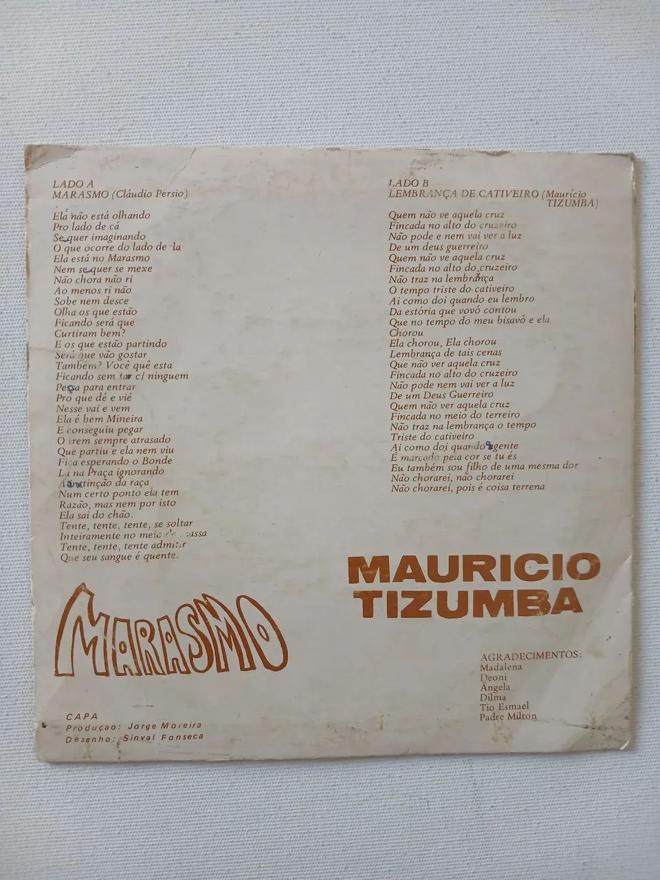 Disco vinil compacto Maurício tizumba "marasmo " 1981 usado.  - Foto 2