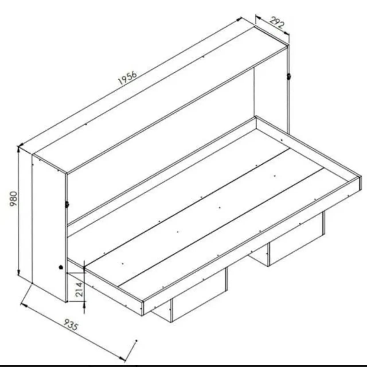 Cama embutida na parede articulada  - Foto 4