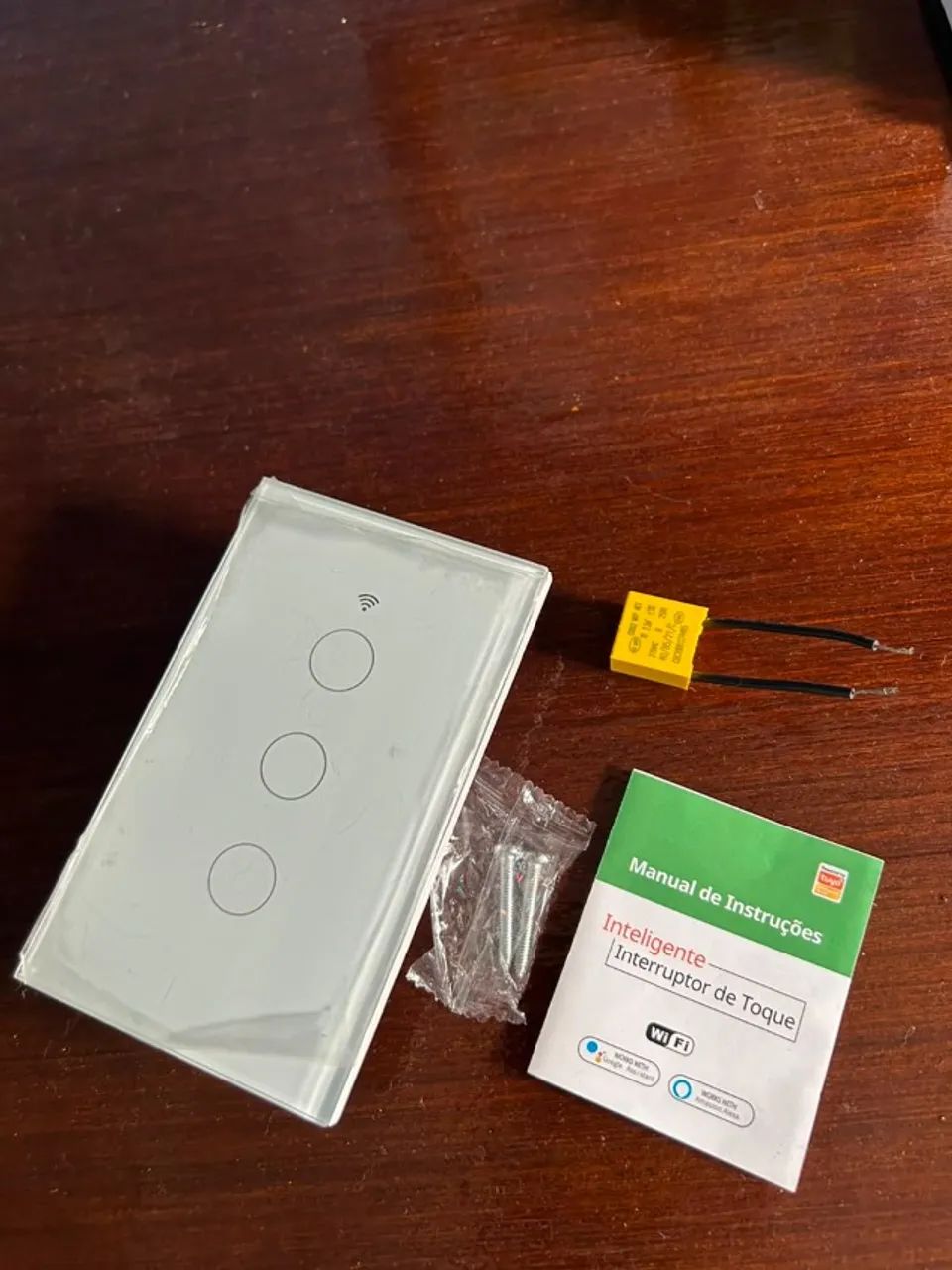 Interruptor Inteligente Wi-Fi Touch 3 Teclas Compatível com Alexa e Google Home