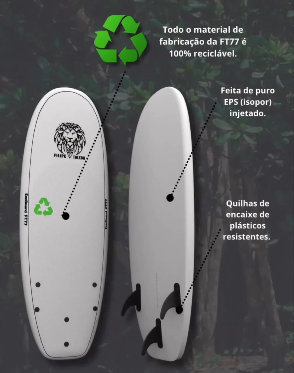Prancha Surf ecoboard ft77 - Foto 2