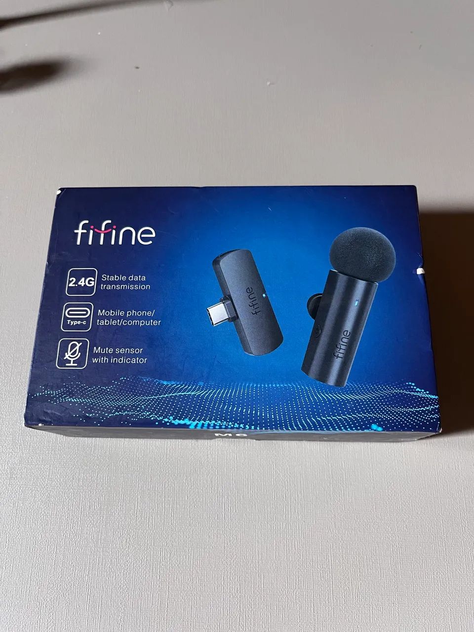 Microfone Lapela Sem Fio FIFINE M6 - Como Novo, com Caixa