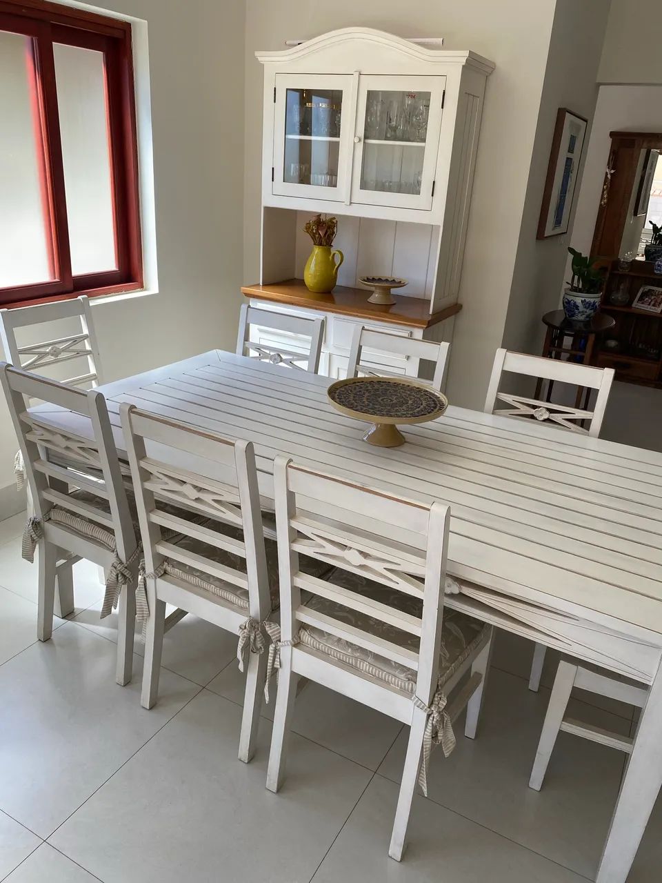 Mesa Jantar Madeira + 8 Cadeiras