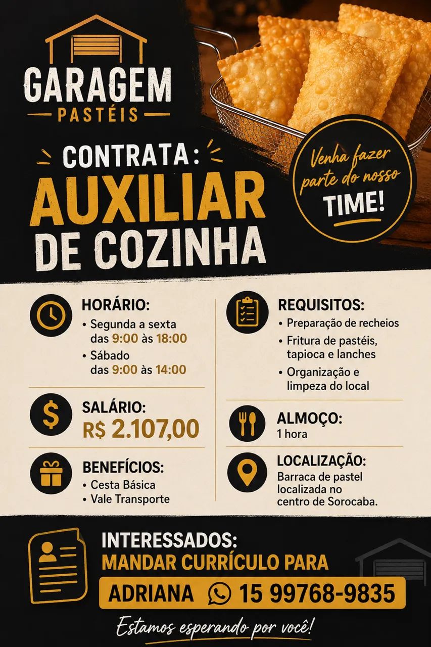 Garagem Pastéis Contrata 