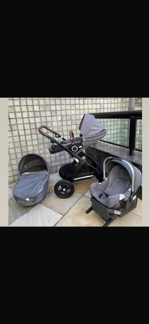 Kit carrinho de bebê, Moisés e cadeirinha 