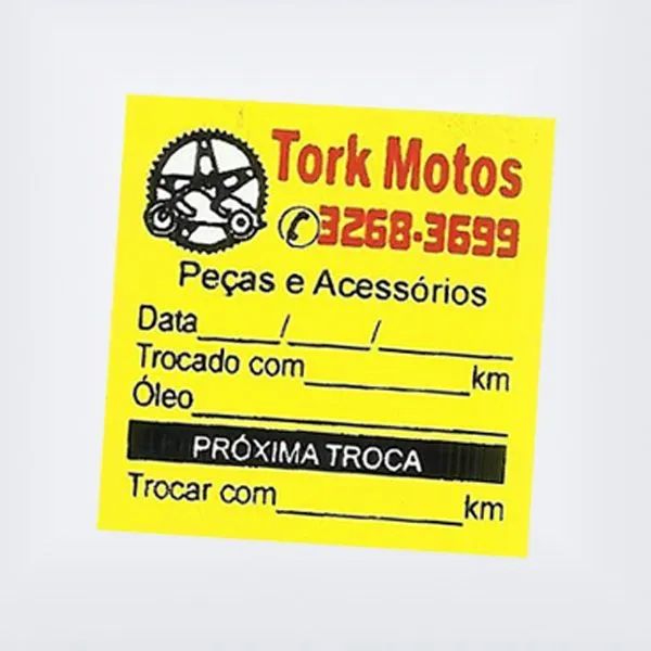 Etiqueta troca de óleo para carro - Foto 5