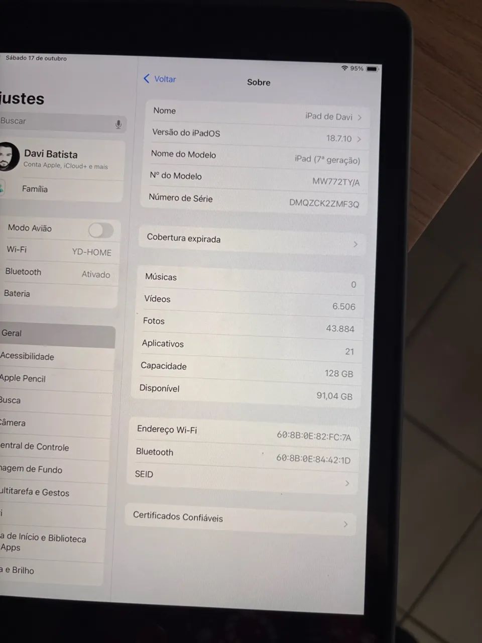 iPad 7ª geração, 128 GB + Apple Pencil - Foto 2