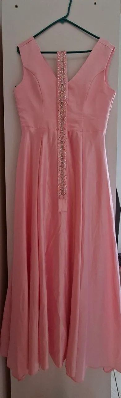 Vestido Rosa BB em cetim bucol