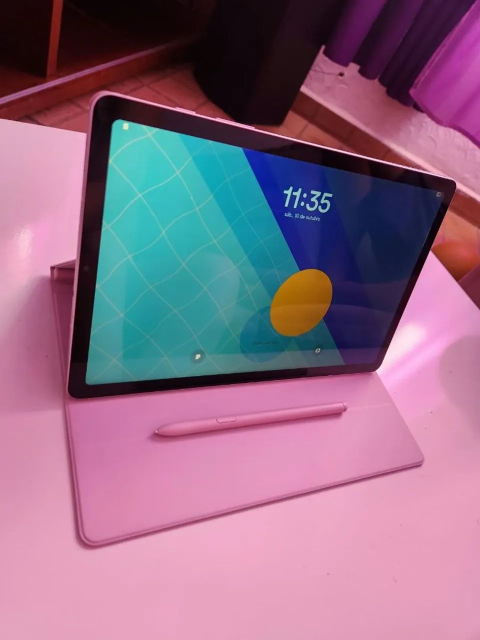 Tablet Samsung Galaxy Tab Rosa com Capa e S Pen - Foto 2
