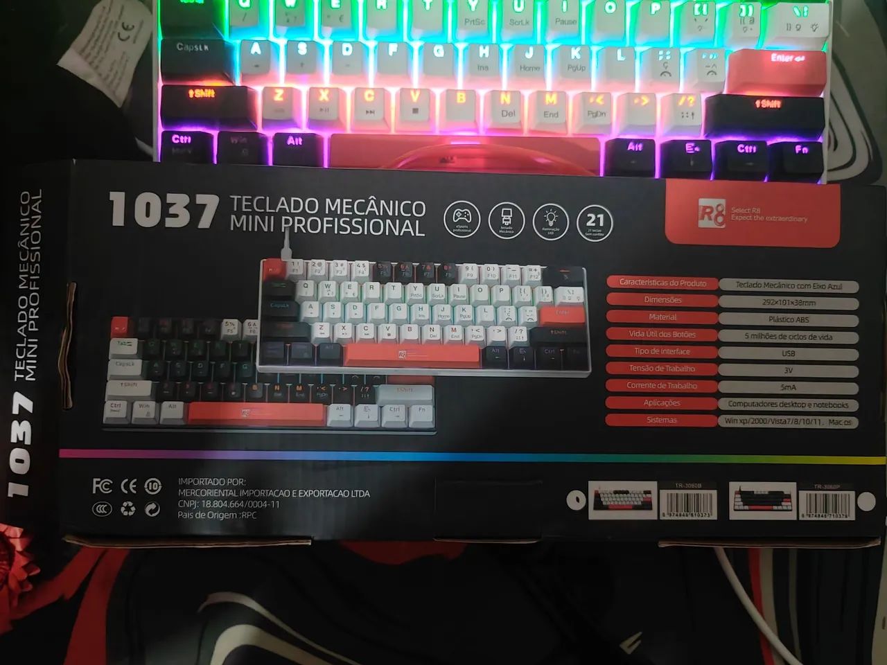 Teclado mecânico branco 60% - Foto 4