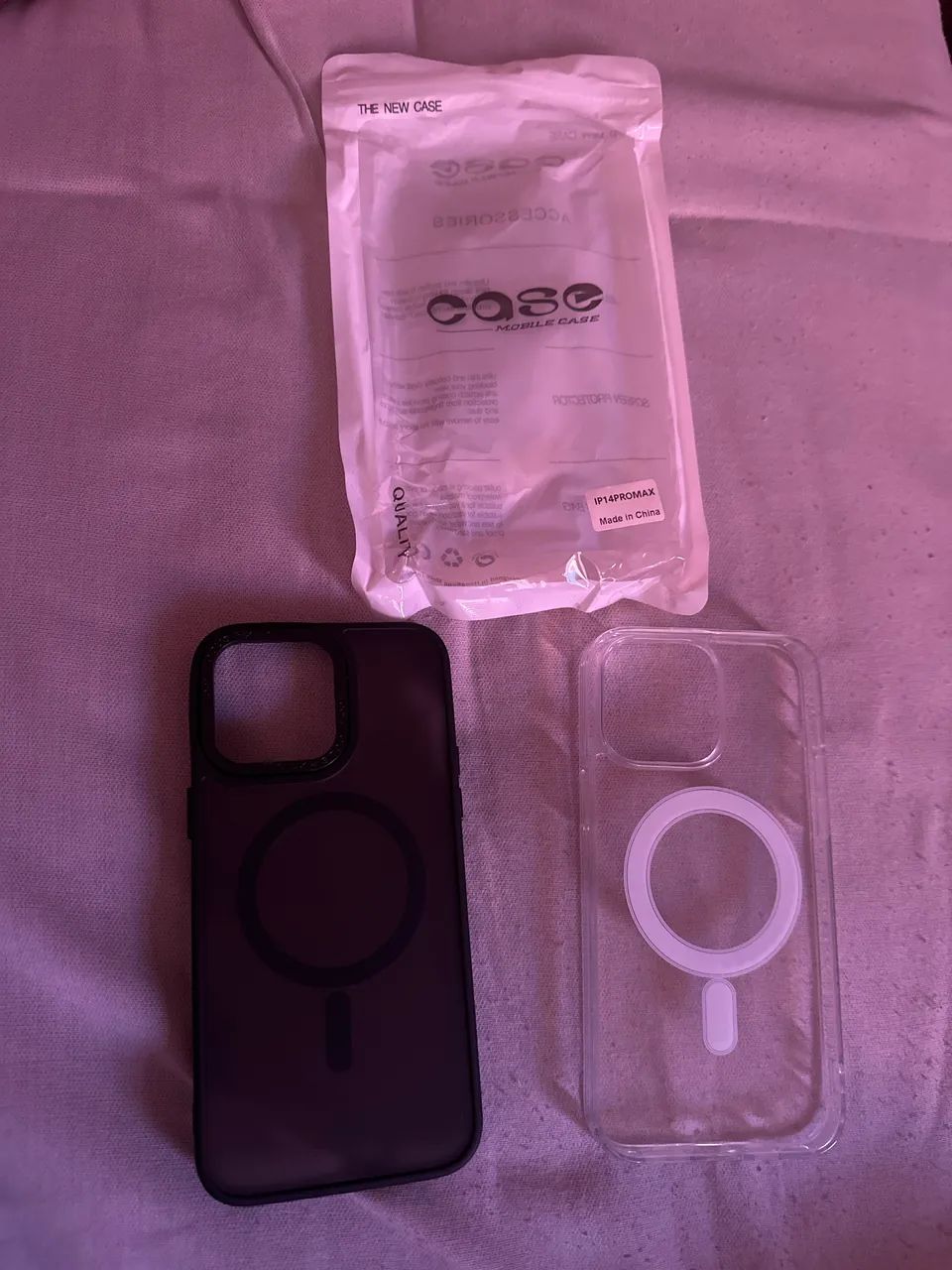  Capas Cases Preta Fosca e Transparente Magsafe IPhone 14 Pro Max Proteção Câmera - Foto 3
