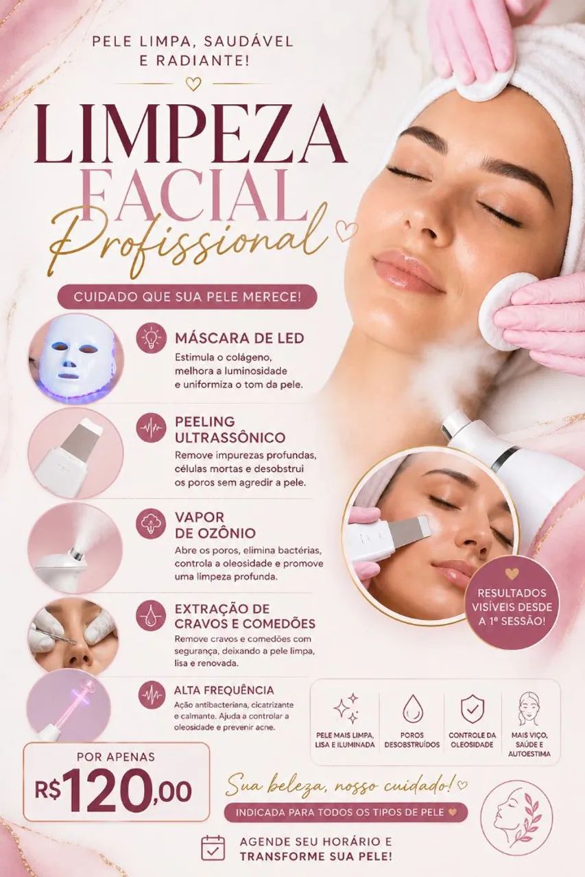 Limpeza facial profunda 