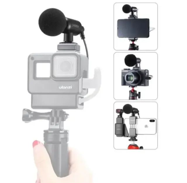 Microfone Supercardioide Sairen Nano Mic Para Câmeras e Dispositivos Móveis - Foto 3