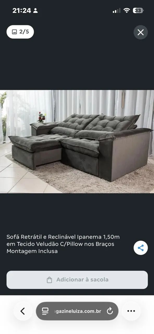 Sofá retrátil 