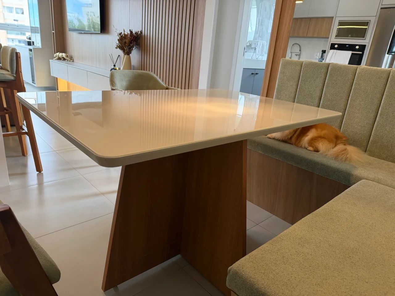 Mesa 1,20 X 1,20 novinha  - Foto 2