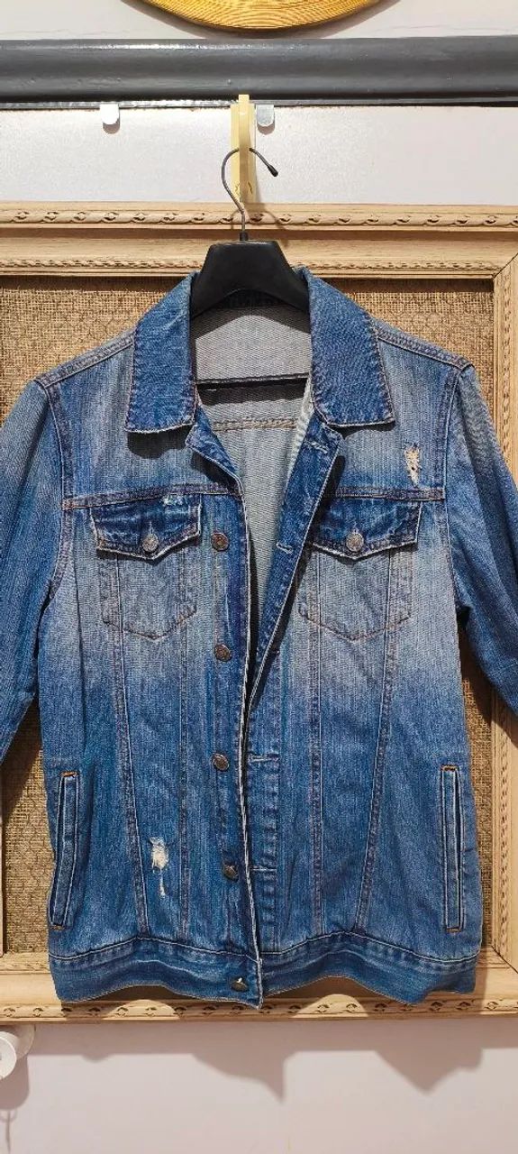 Jaqueta jeans clássica, masculina. T.M
