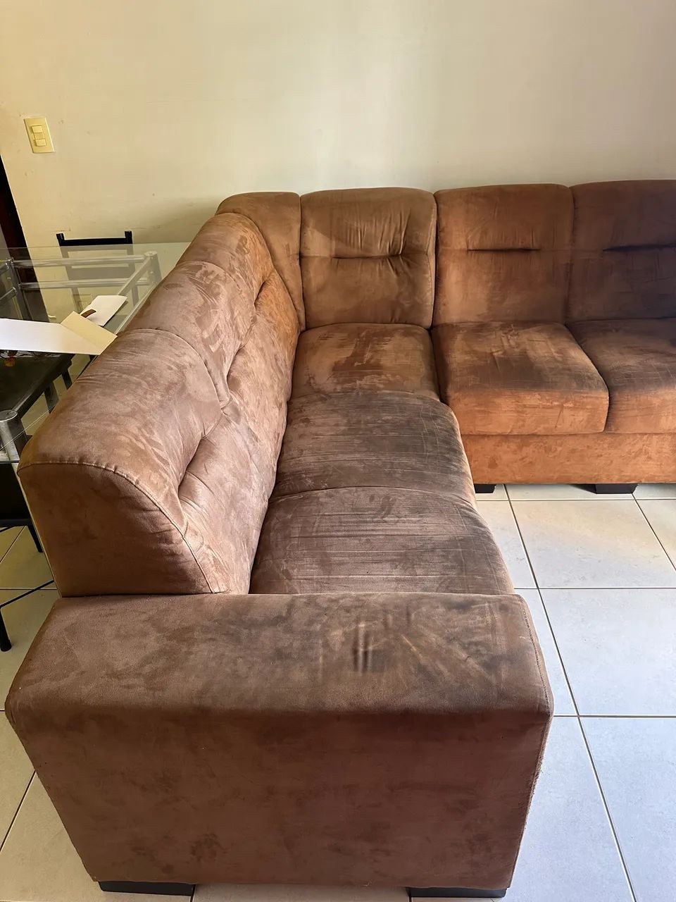 Vendo sofá em L usado 