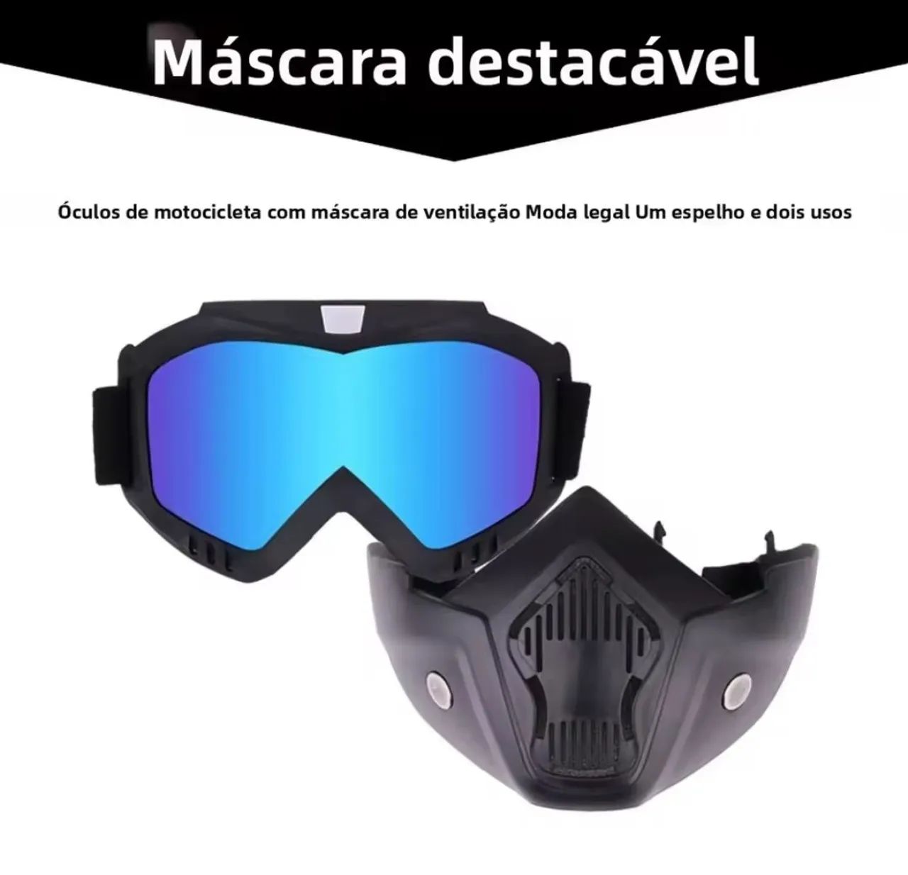 Máscara com óculos de proteção off-road - Foto 3