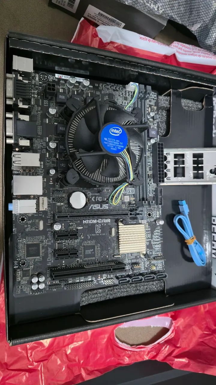 Kit Placa-mãe Asus H110M-C/BR + CPU Intel Core i3-7100 - Foto 3