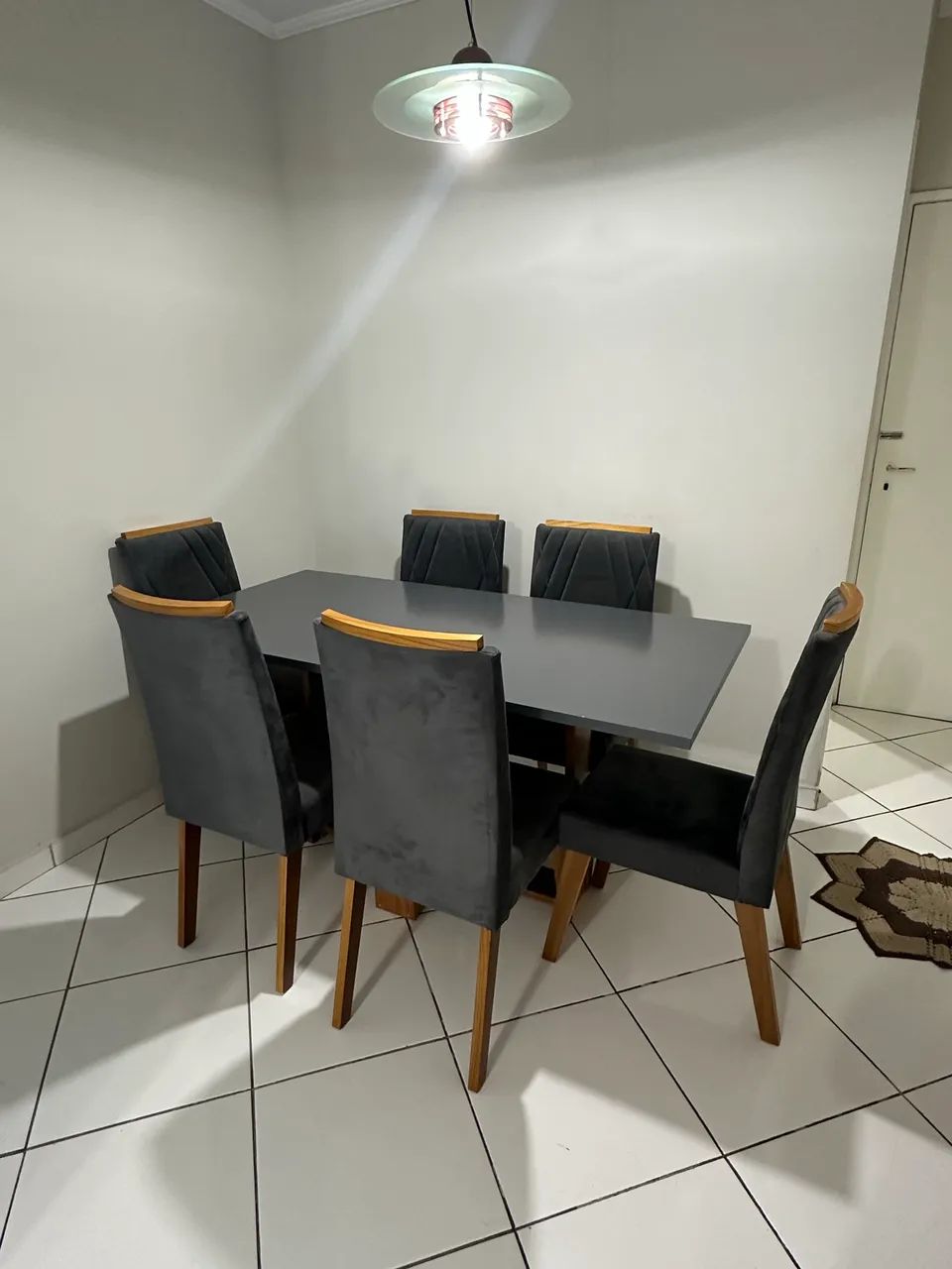 Mesa de Jantar Retangular Kavic com 6 Cadeiras Madeira Maciça Vegas - Foto 3