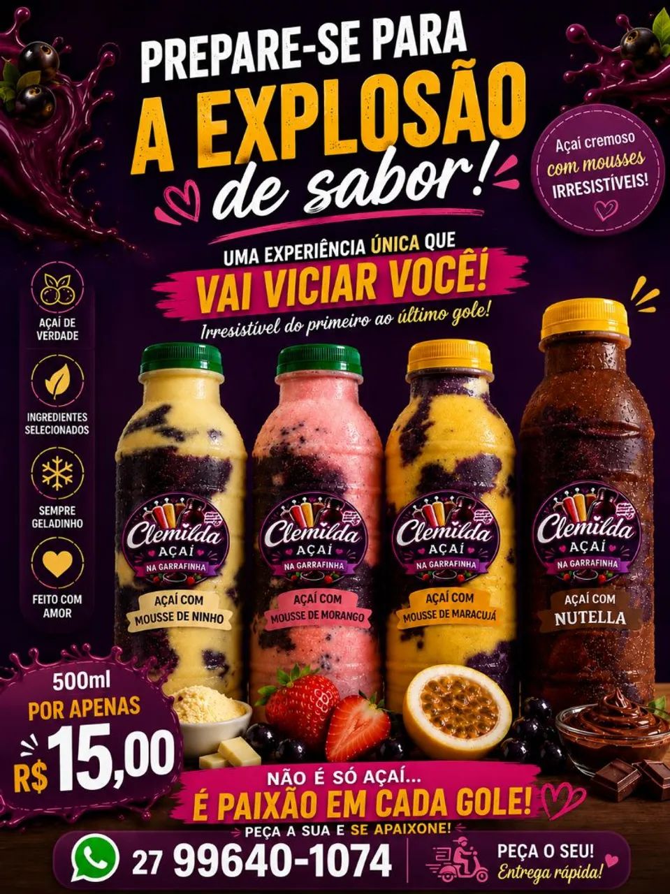 Açaí na garrafinha  - Foto 2