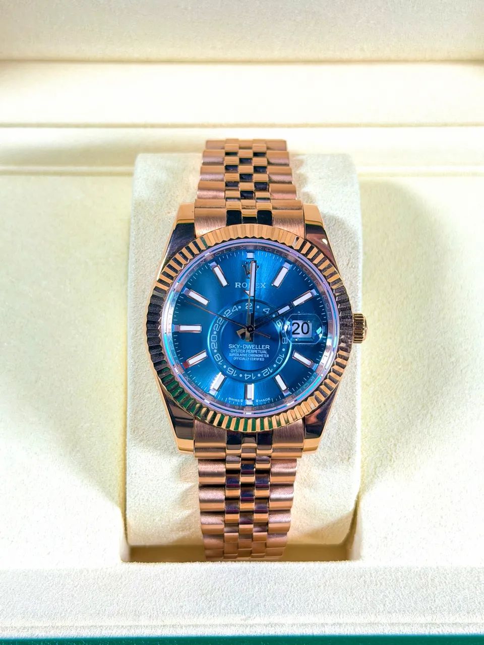 Relógio ROLEX SKYDWELLER EVEROSE TURQUOISE  - Foto 3