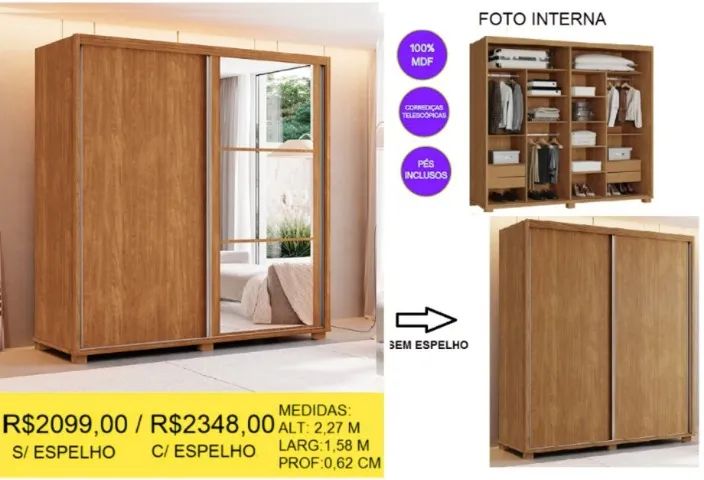 GUARDA ROUPAS VARIAS CORES - Foto 2