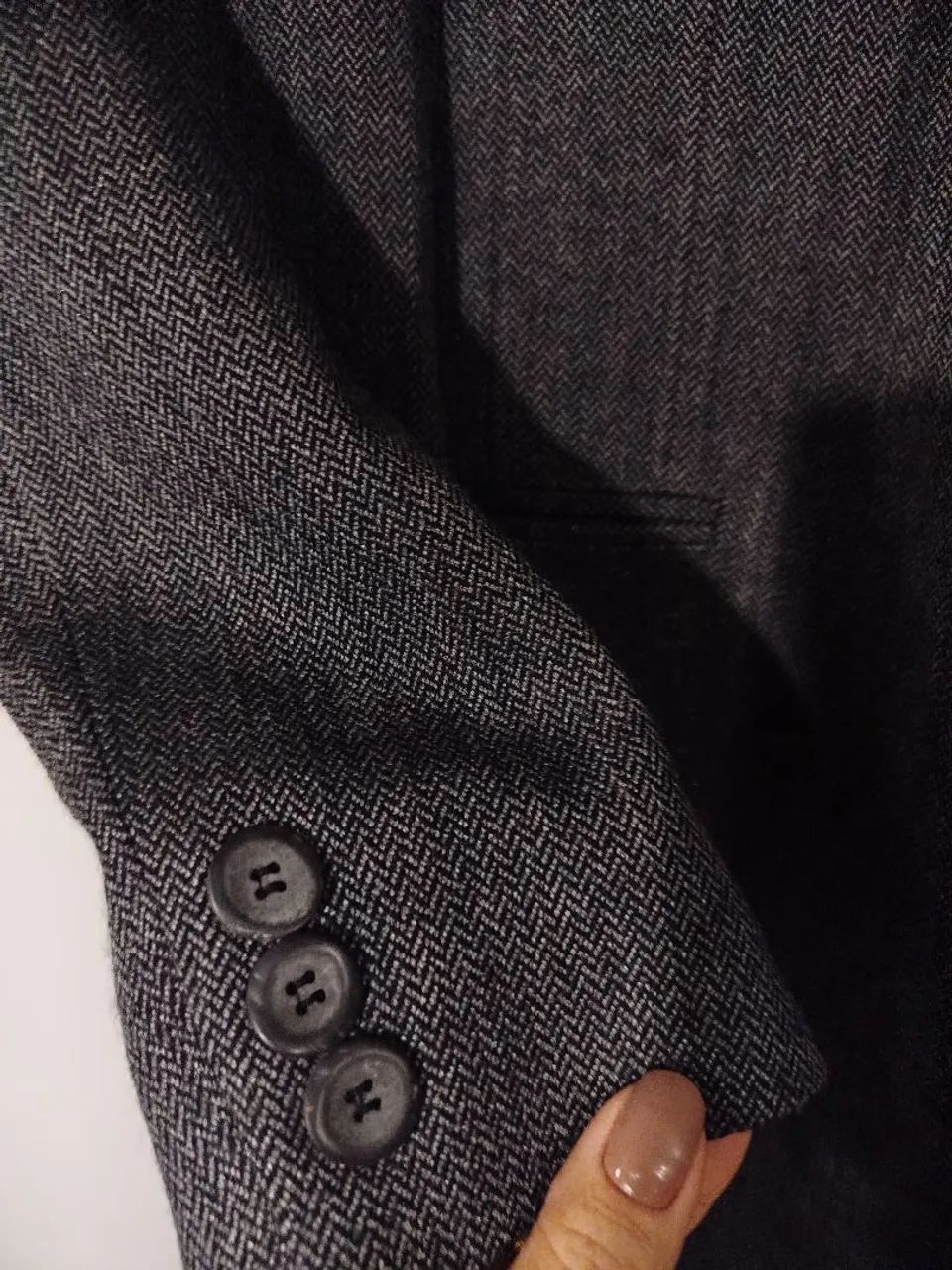 Blazer de lã akol cinza escuro  - Foto 2