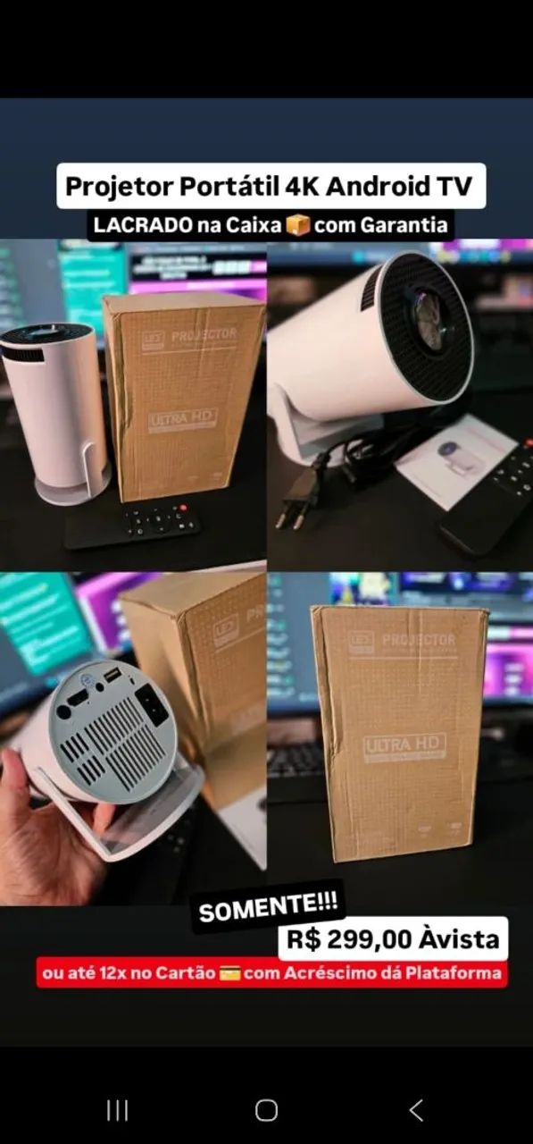 Projetor hy300 4k Ultra Android 11 Bluetooth original  - Foto 2