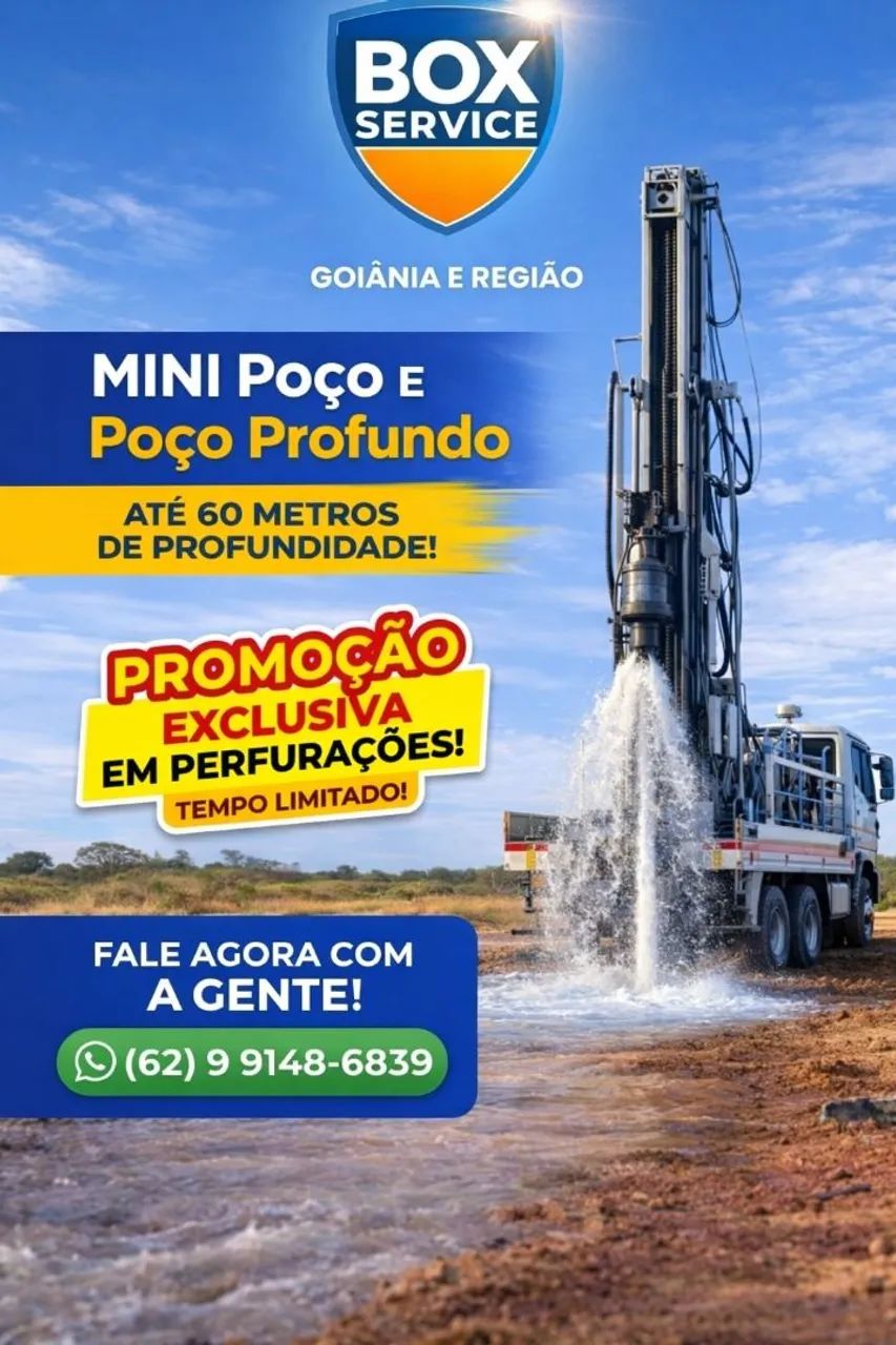 Perfuração mini poço e poço artesiano