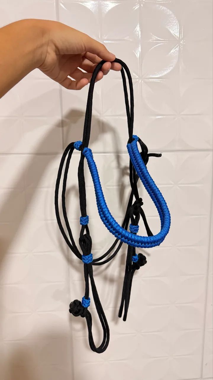 Cabeçada de corda para cavalo/égua/mula/burro - Foto 3
