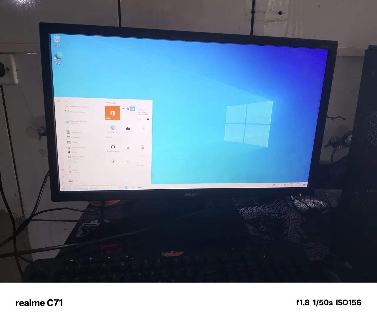 Monitor top da acer 22 polegadas com entradas HDMI sem detalhes pegar é usar entrego