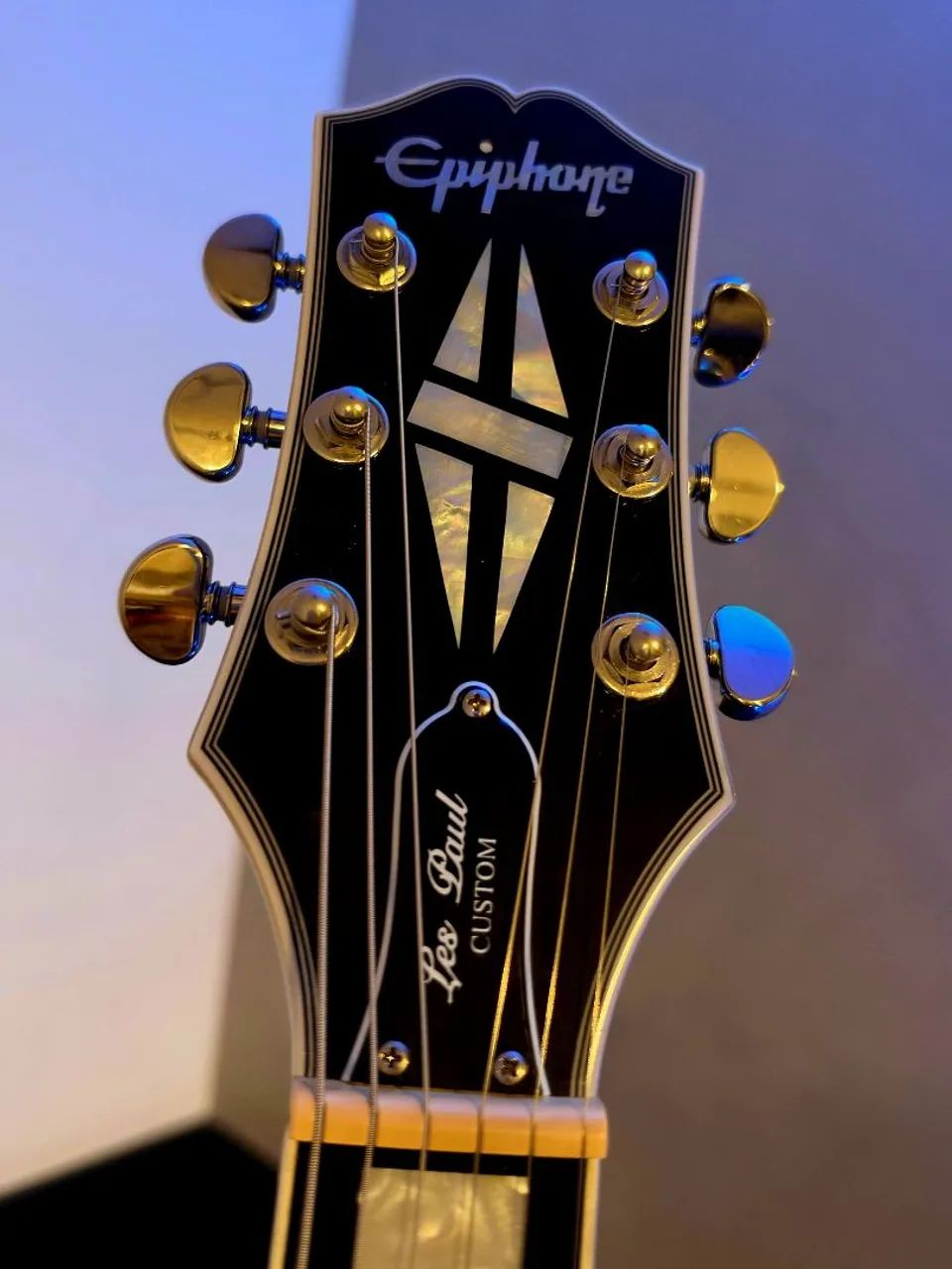 Guitarra Epiphone Les Paul Custom Silver Burst  - Foto 2