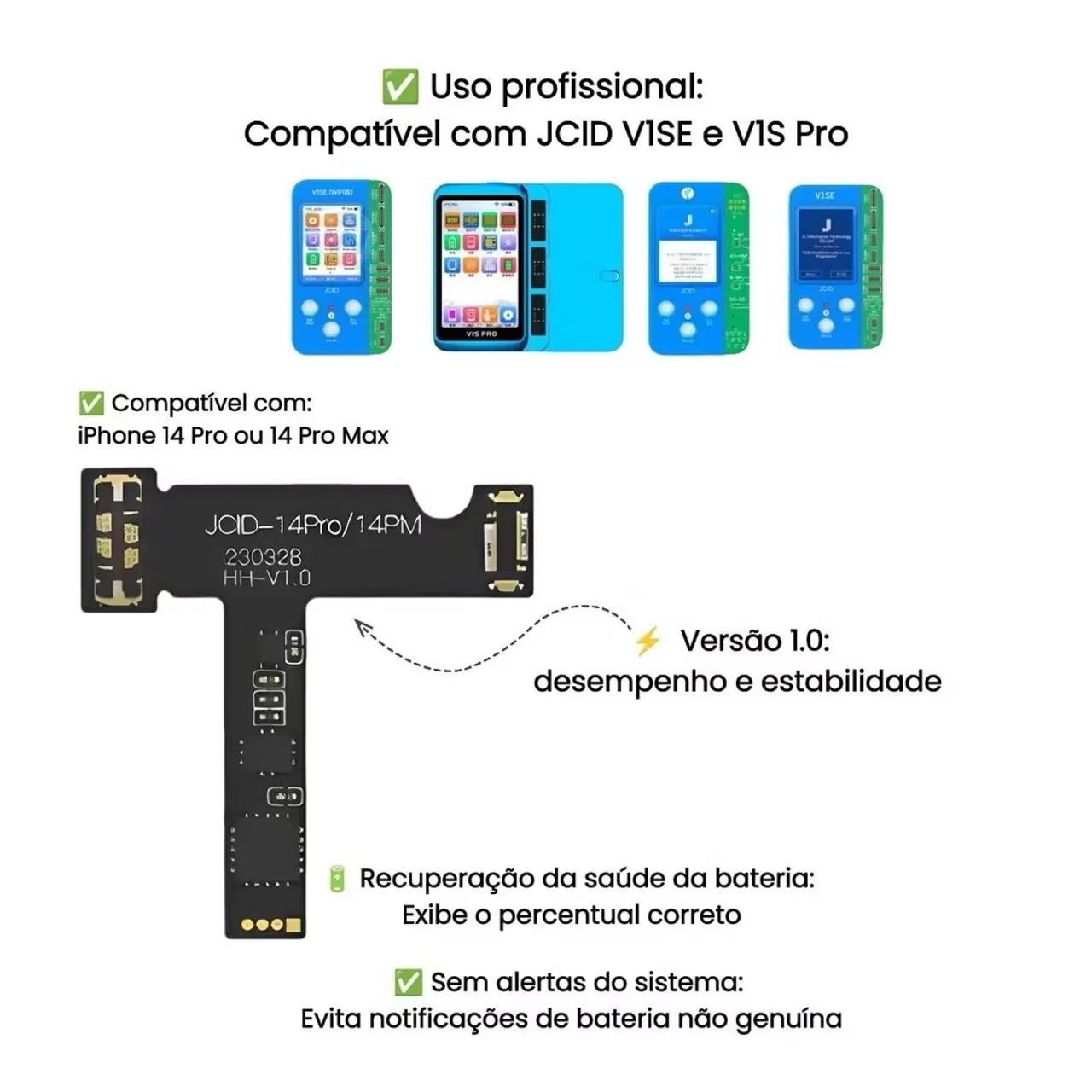 JCID Bateria Iphone 14 Pro 14 Pro Max Tag - Foto 5