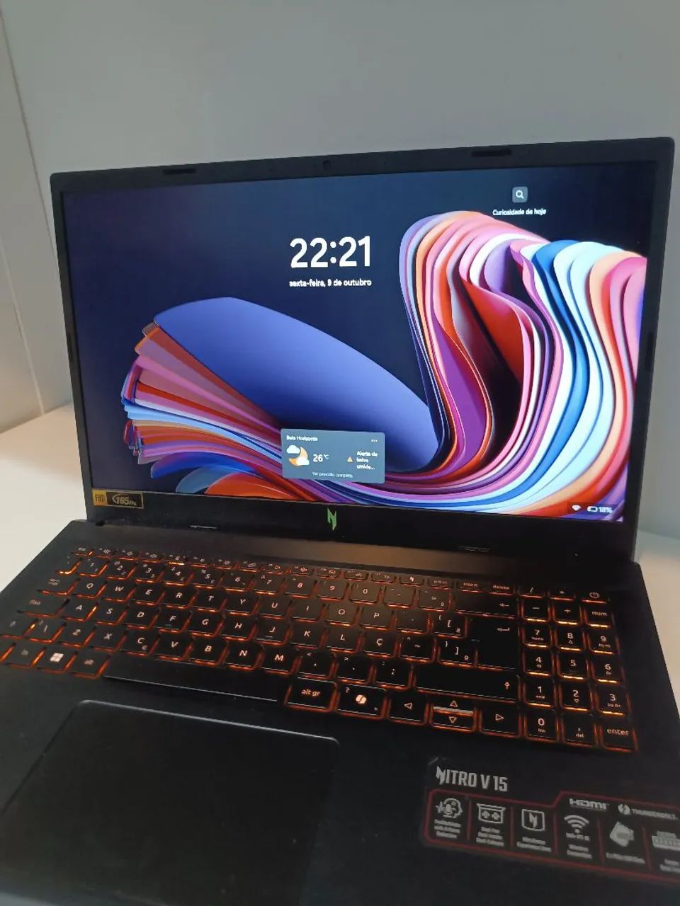 Notebook Acer Nitro V 15 - Core i5 13ª geração - 16 GB RAM - Foto 2