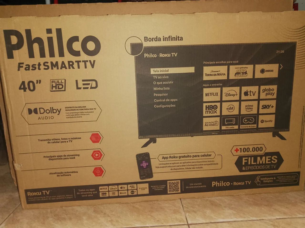 TV PHILCO 40" SMART - NOVA, NA CAIXA - Foto 5