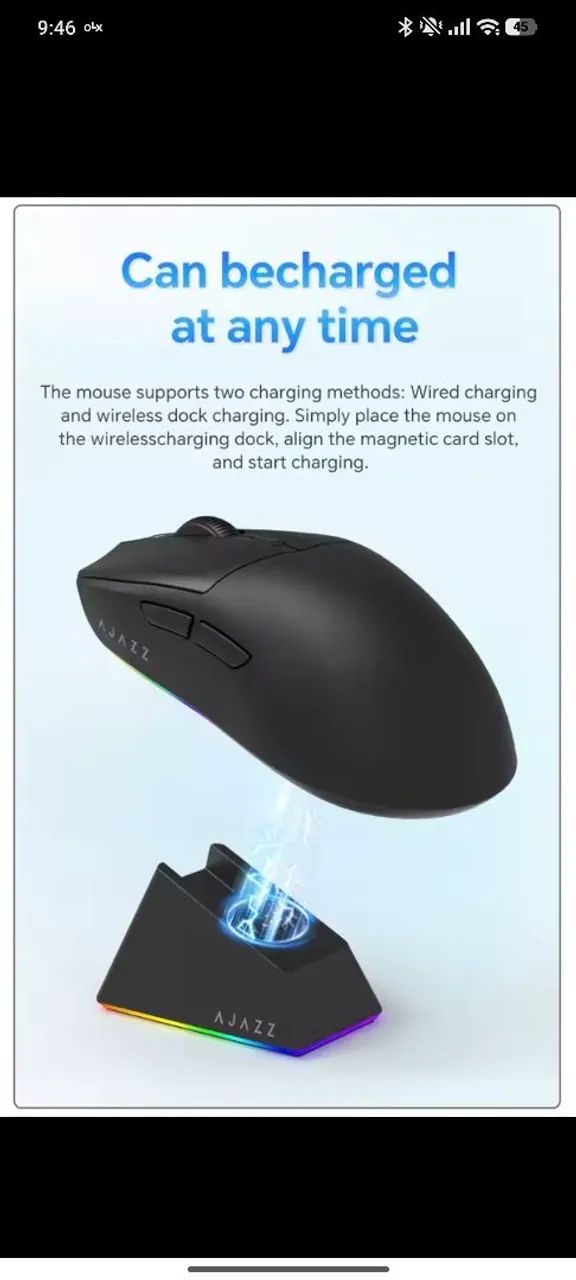 Mouse gamer attack shark x11 preto - Foto 2