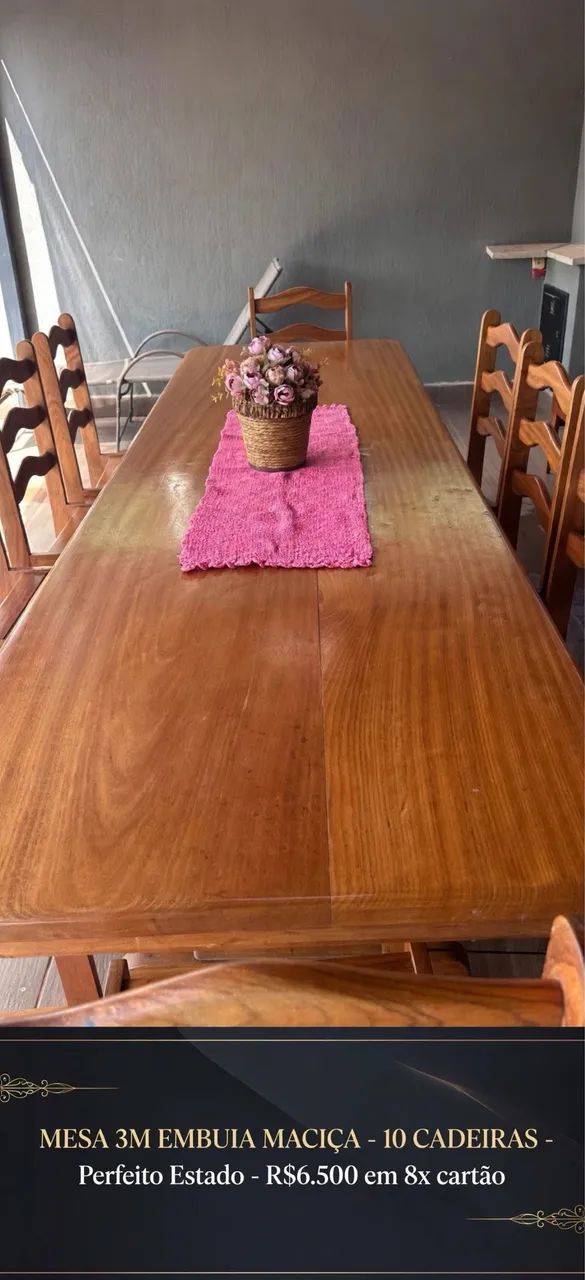 Mesa de madeira  embuia  - Foto 5
