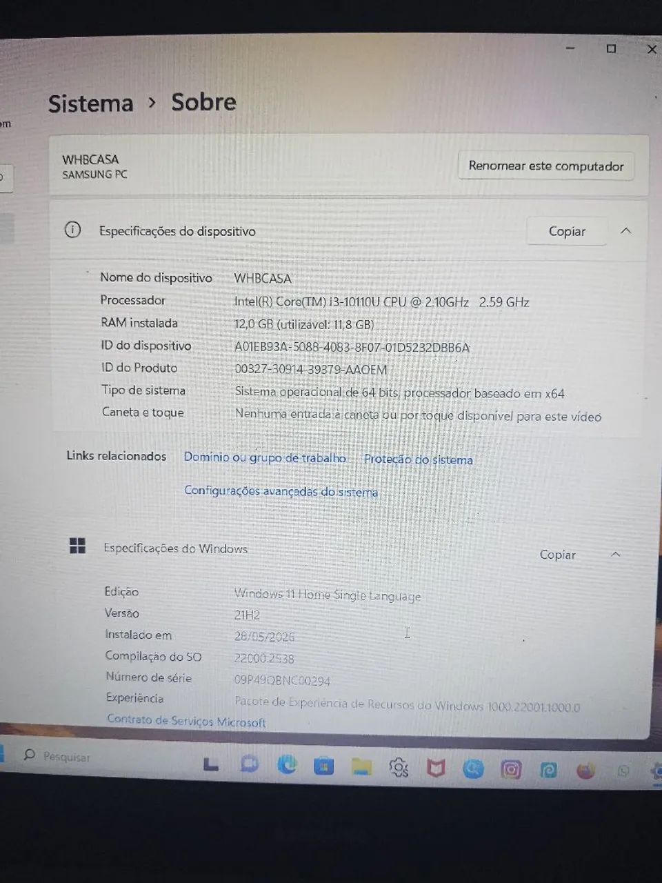 Notebook Samsung 12RAM 1Tera HD Processador i3 10Ger  - Foto 2