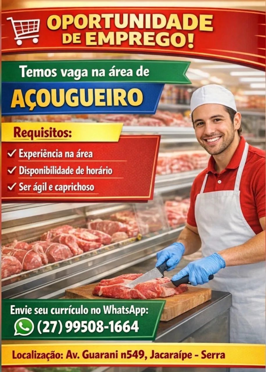 Vagas para Açougueiros 